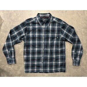 Marmot Flannel Shirt Mens Large Plaid Green Long Sleeve Button Down Outdoor
